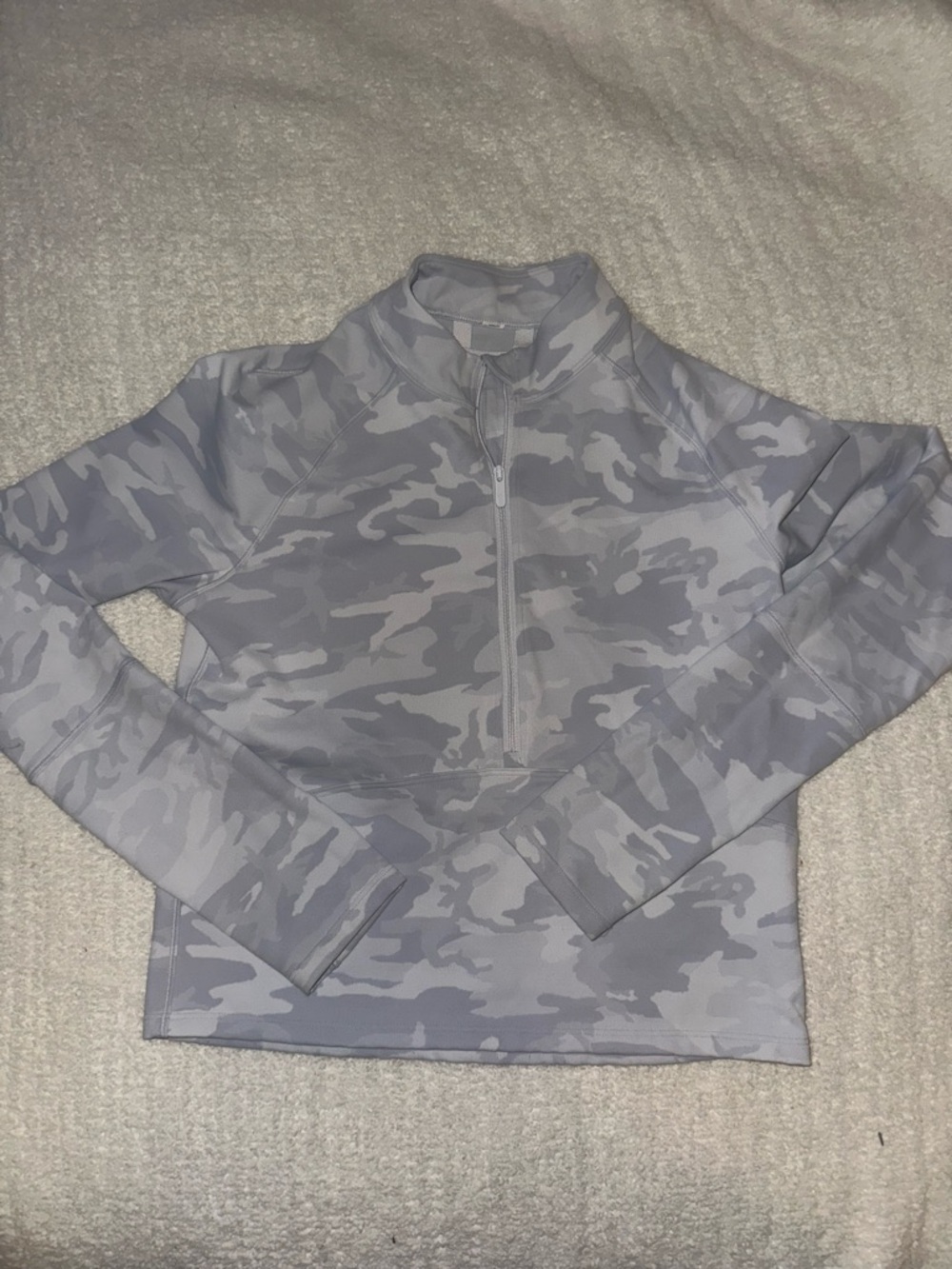 Lululemon Grey Camo Half-Zip Pullover